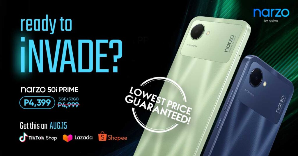 Narzo 50i Prime price and availability launch image via Revu Philippines
