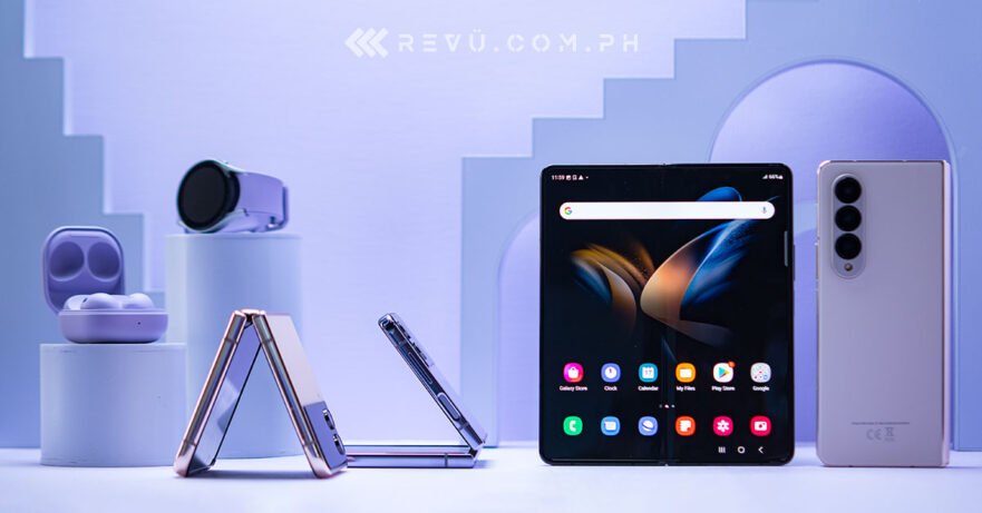 Samsung Galaxy Z Fold4 and Z Flip4 and Watch5 and Watch5 Pro and Buds2 Pro price and specs via Revu Philippines