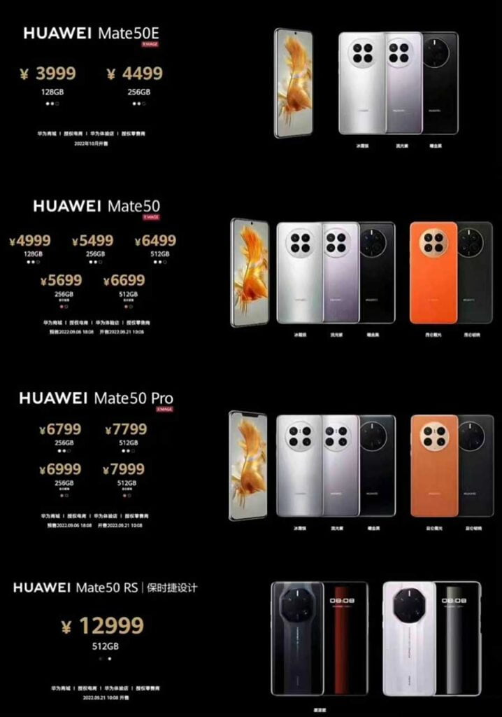 Huawei Mate 50 series price and specs and design via Revu Philippines