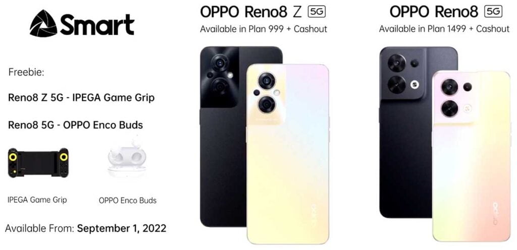 OPPO Reno8 5G and OPPO Reno8 Z 5G Smart postpaid plans via Revu Philippines