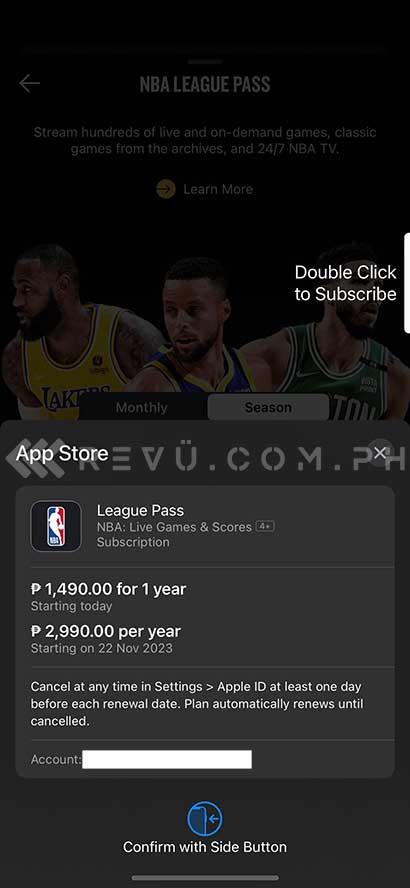 NBA League Pass subscription discounted price for Apple or iOS users, an exclusive story by Revu Philippines