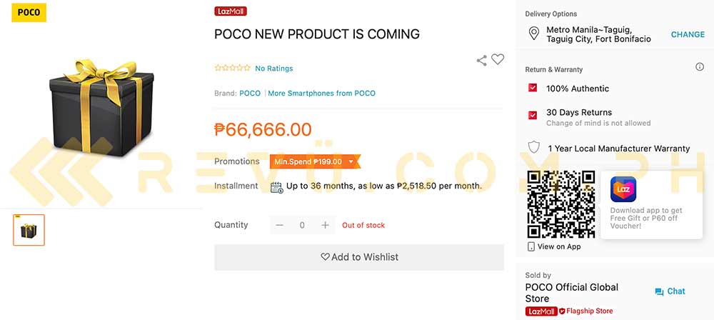 Could be POCO X5 series phone spotted on Lazada by Revu Philippines