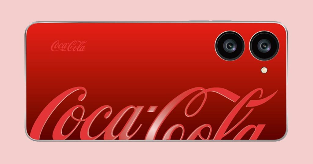 Design leak of Cola Phone by Coca-Cola and a smartphone brand via Revu Philippines