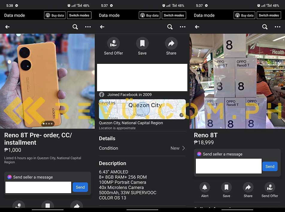 OPPO Reno8 T or OPPO Reno 8T price leak in Philippines via Revu Philippines