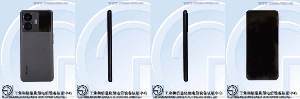 Realme GT Neo 5 design on TENAA via Revu Philippines