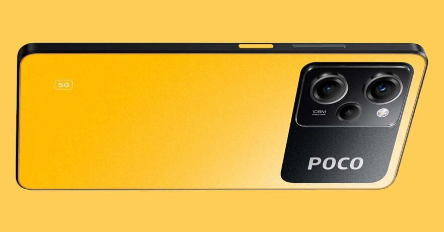 Yellow POCO X5 Pro 5G design leak via Revu Philippines