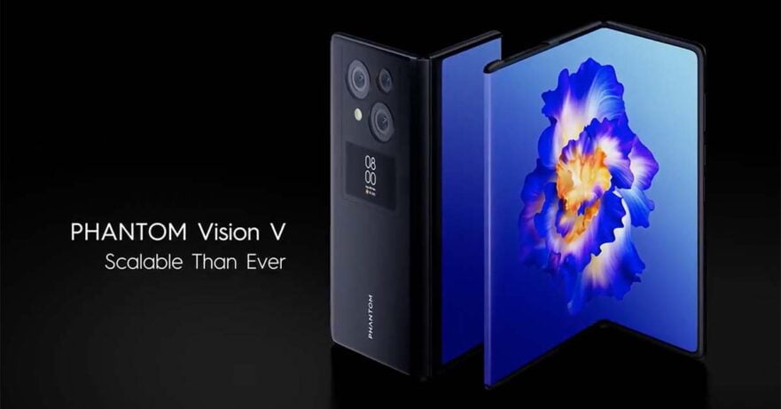 Tecno Phantom Vision V foldable phone design and launch teaser via Revu Philippines