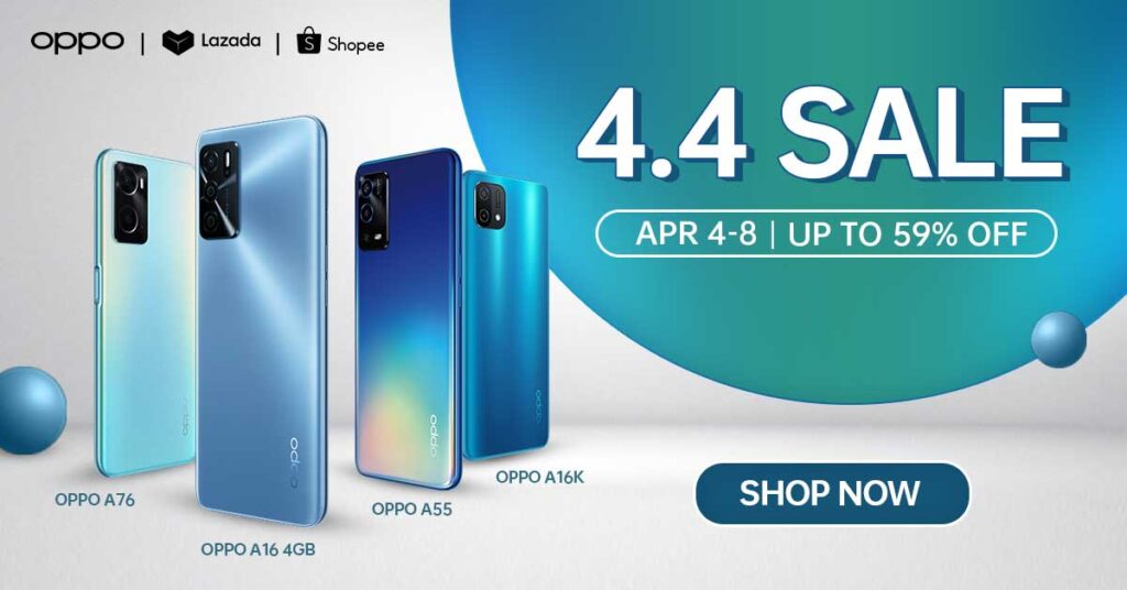 OPPO 4.4 sale or April 4 sale 2023 details via Revu Philippines