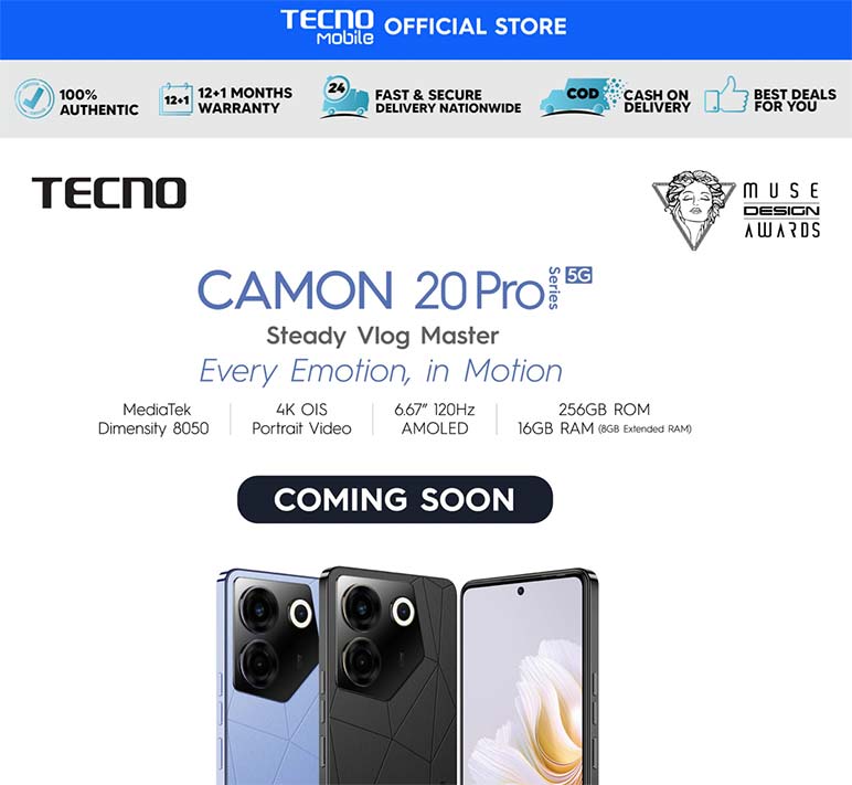 Tecno Camon 20 Pro 5G on Lazada via Revu Philippines