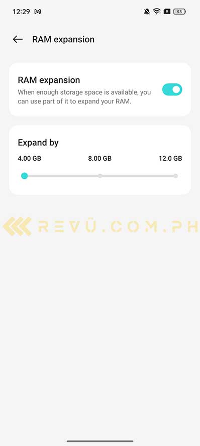 OPPO Reno10 Pro 5G RAM Expansion feature screenshot by Revu Philippines