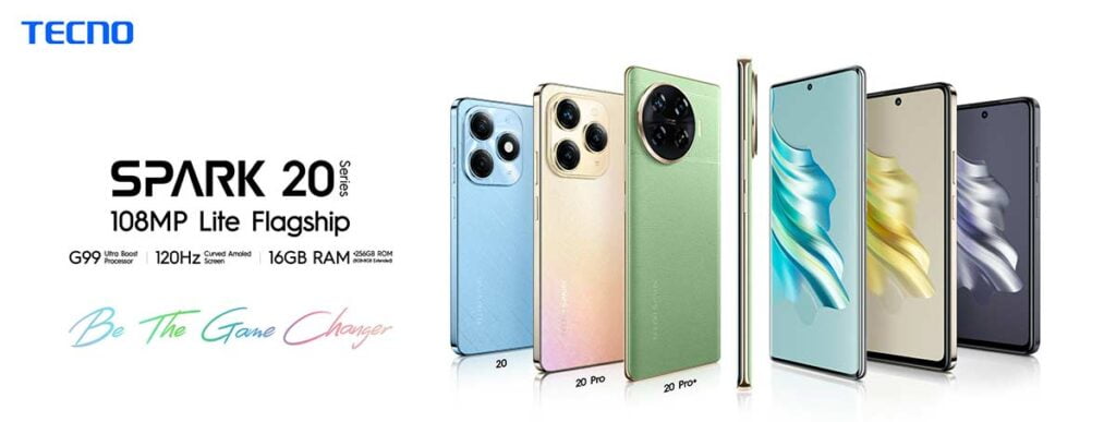 Tecno Spark 20 series design comparison via Revu Philippines