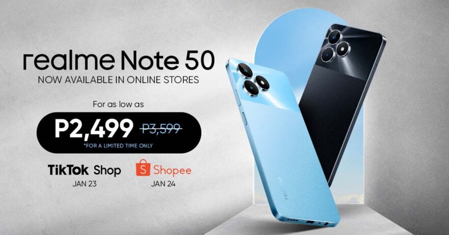 realme Note 50 cheaper price at launch via Revu Philippines