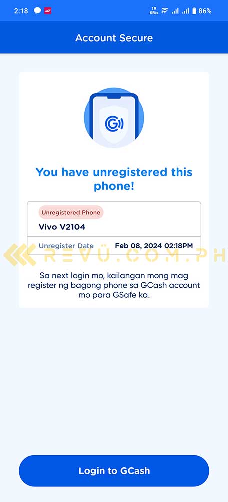 How to know if your phone is eligible for GCash Account Secure via Revu Philippines