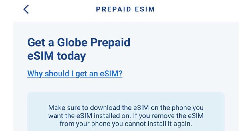 Guide to buying a Globe prepaid eSIM via the Globe One app by Revu Philippines
