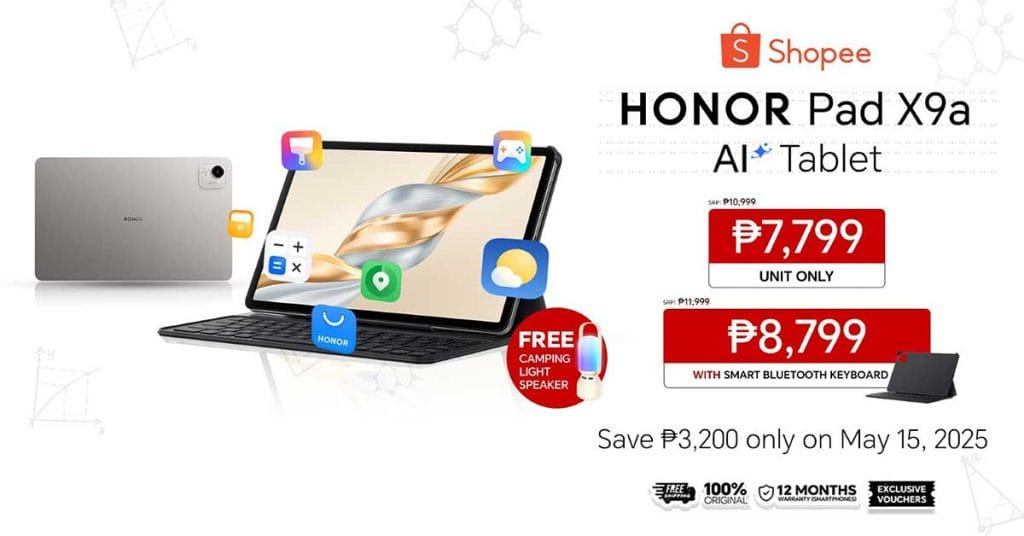 HONOR Pad X9a SRP and discounted price and freebies via Revu Philippines