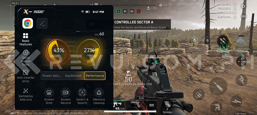 Delta Force gaming performance on Infinix GT 30 Pro by Revu Philippines