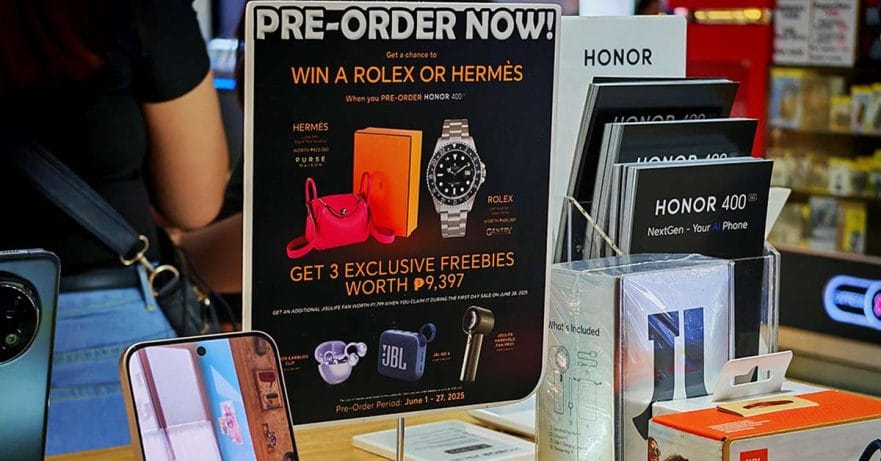 HONOR 400 5G Rolex and Hermes giveaways and preorder freebies via Revu Philippines