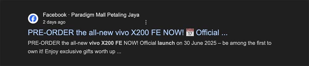 vivo X200 FE launch date in Malaysia spotted by Revu Philippines