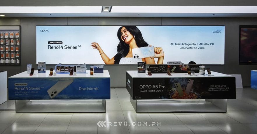 OPPO Reno14 Series 5G digital billboard featuring Atasha Muhlach as spotted by Revu Philippines