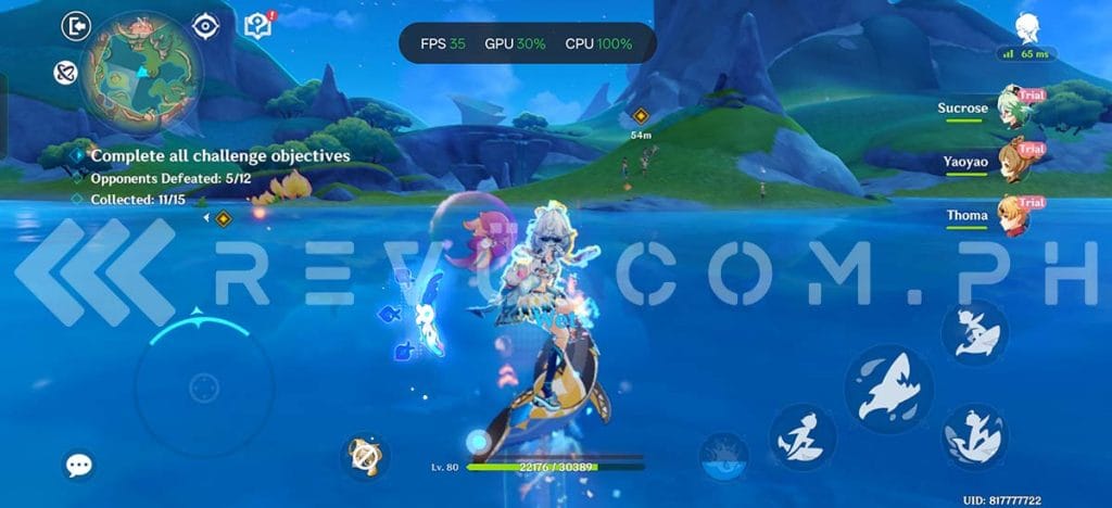 realme 15 Pro 5G Genshin Impact gaming performance via Revu Philippines