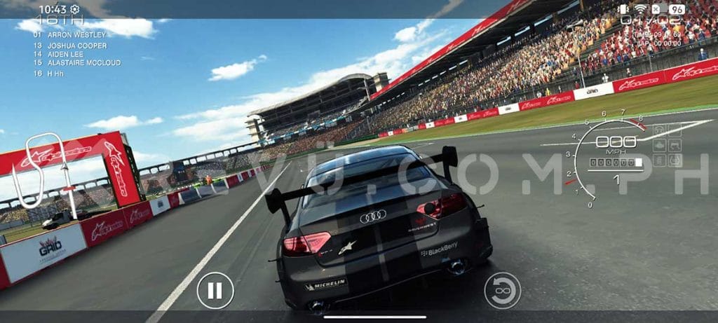 GRID Autosport gaming performance on the TECNO SPARK Slim by Revu Philippines