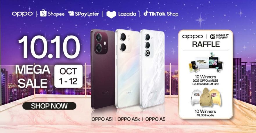 OPPO 10.10 Mega Sale promo details via Revu Philippines