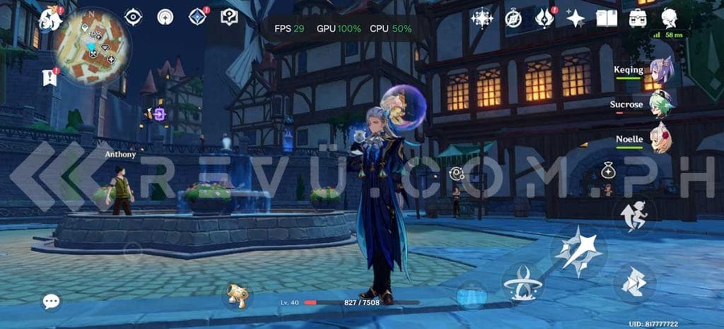 realme 15T 5G Genshin Impact gaming performance via Revu Philippines