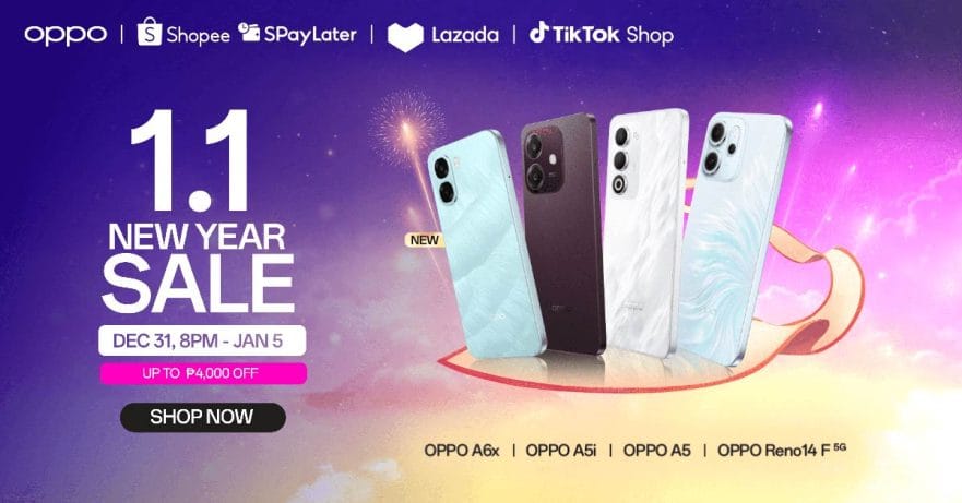 OPPO 1.1 New Year Sale details via REVU Philippines