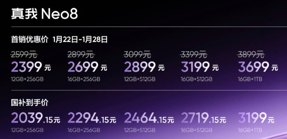 realme Neo8 complete price list via REVU Philippines