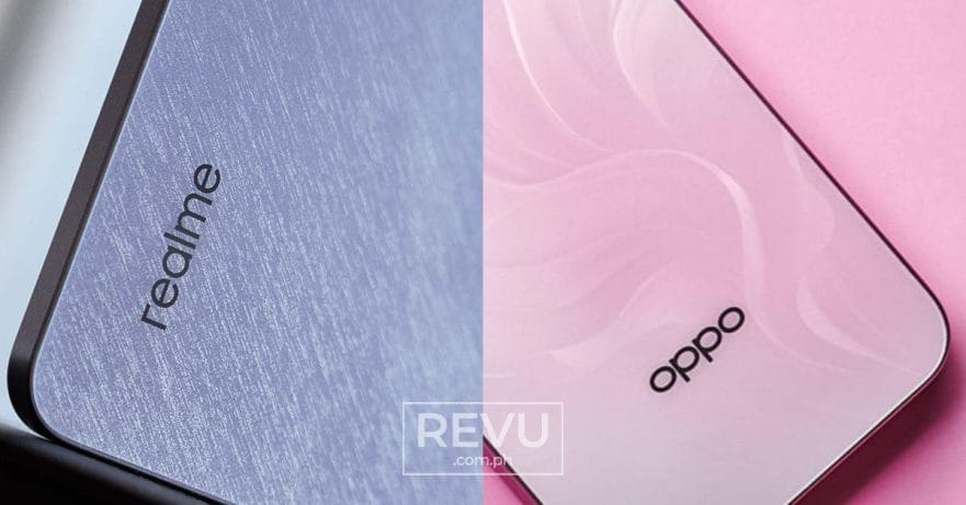 realme and OPPO logos on phones via REVU Philippines