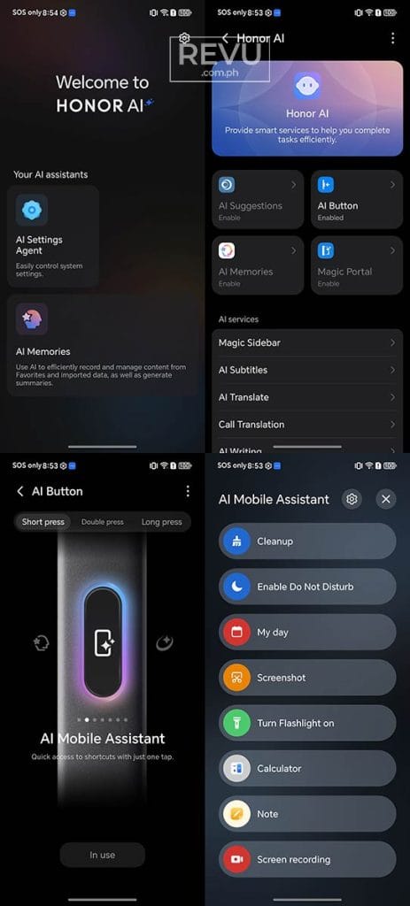 HONOR X8d AI tools REVU Philippines