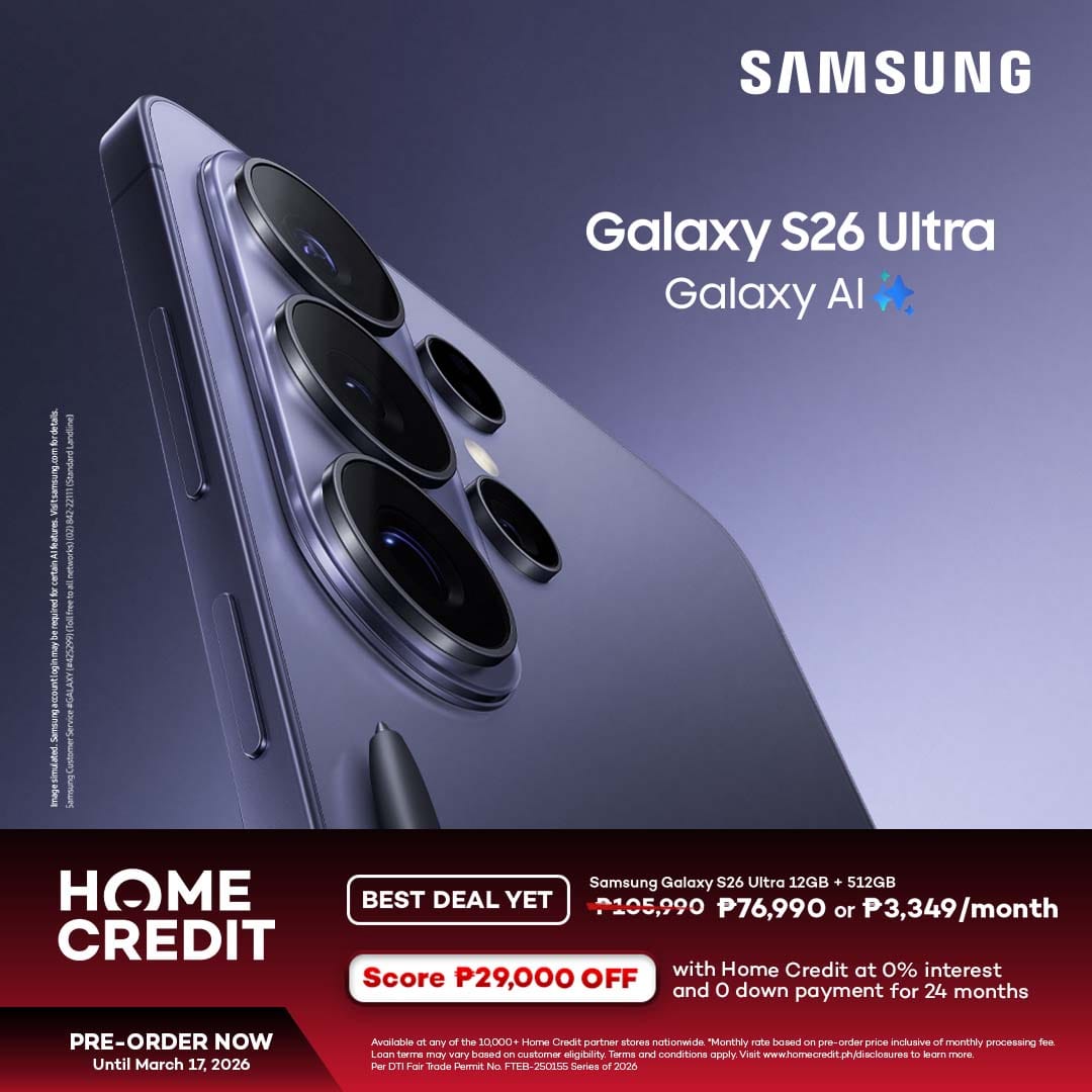 Home Credit Samsung 2026 square banner ad REVU Philippines