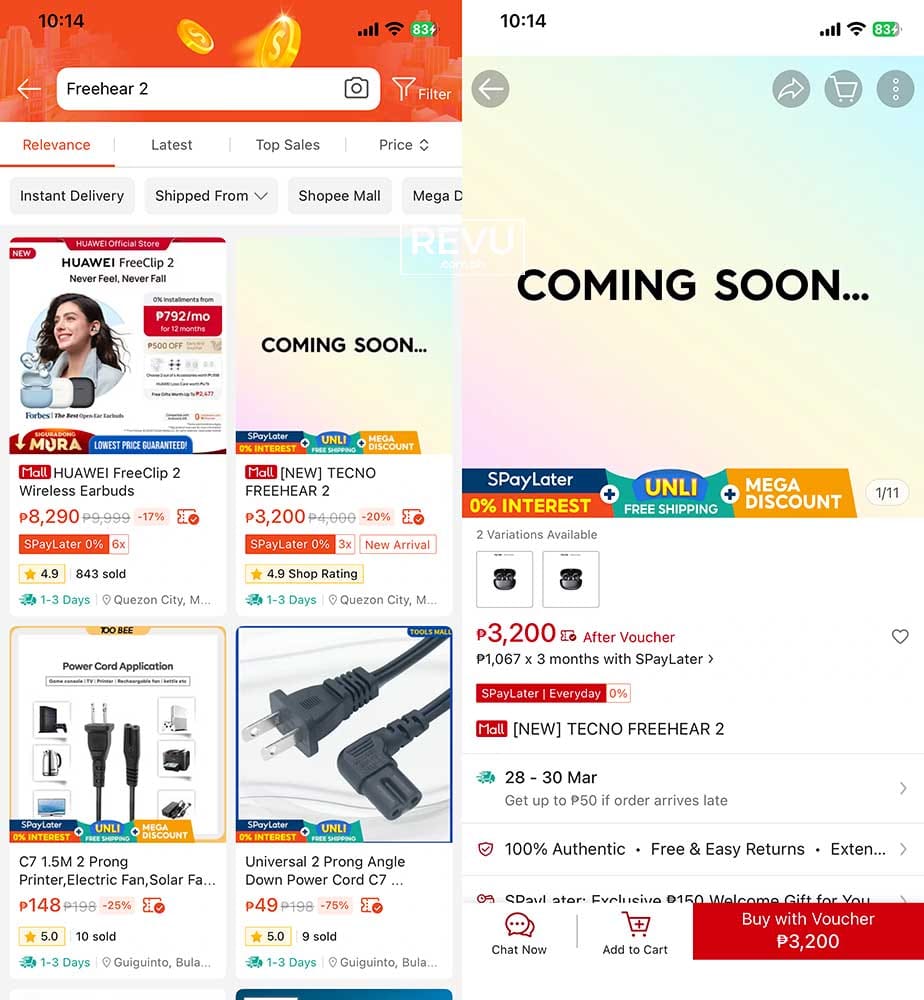 TECNO FreeHear 2 price exclusively spotted on Shopee by REVU Philippines