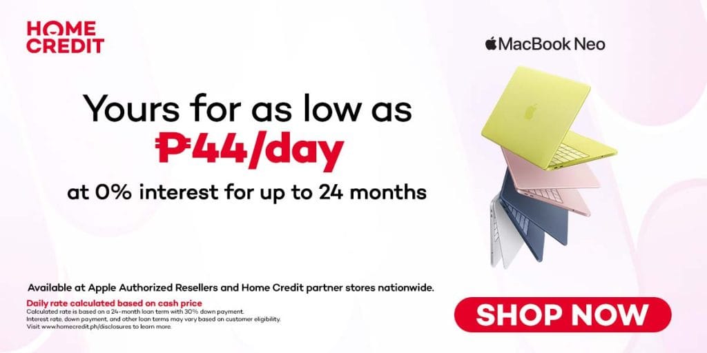 Apple MacBook Neo available Home Credit installment price details REVU Philippines