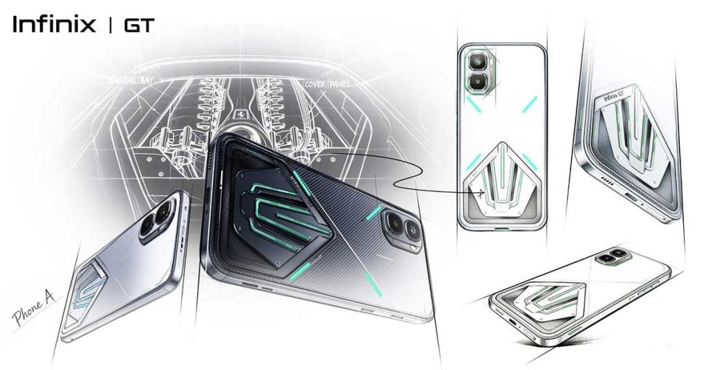 Infinix GT 50 Pro look design sketch REVU Philippines https://www.gizmochina.com/2026/04/03/infinix-gt-50-pro-design-gaming-triggers-cooling-magcharge/