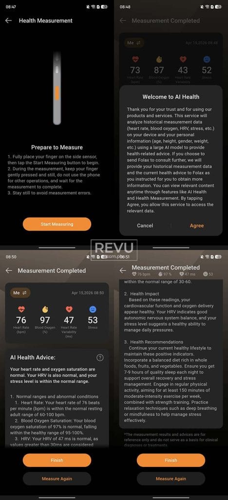 Infinix NOTE 60 Pro Health app health measurement feature REVU Philippines