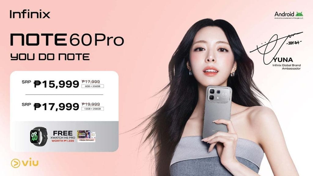 Infinix NOTE 60 Pro discounted and official price and freebie with YUNA REVU Philippines