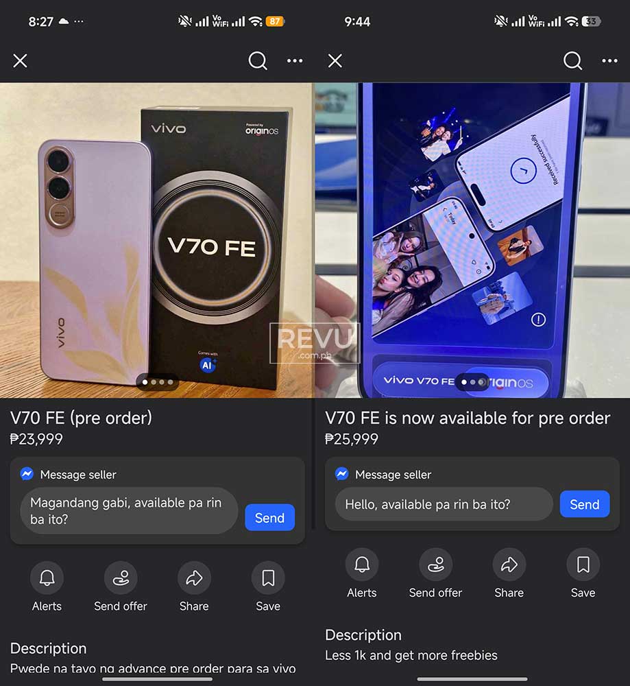 vivo V70 FE price revealed ahead launch REVU Philippines
