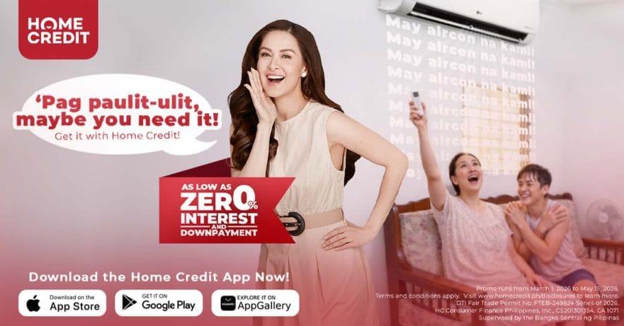 Home Credit summer aircon installment plan 2026 with Marian Rivera REVU Philippines