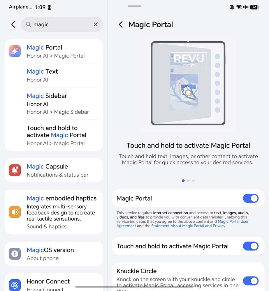 HONOR Magic V6 Magic Portal feature REVU Philippines