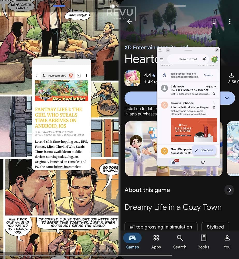 Multiple split-screen options REVU Philippines b